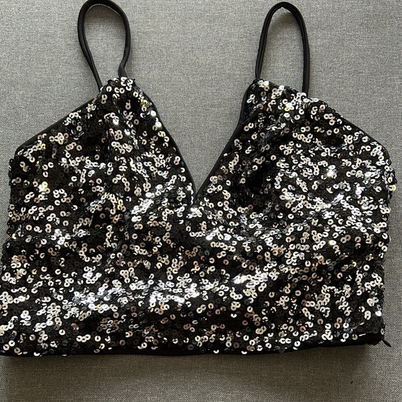 SEQUIN BRALLETTE TOP